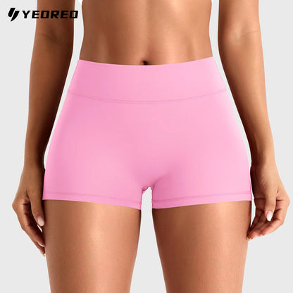 YEOREO Coreflex Women Workout Shorts Low Rise Hidden Scrunch Butt Lifting Cargo Pockets 2.5" Shorts Summerwins